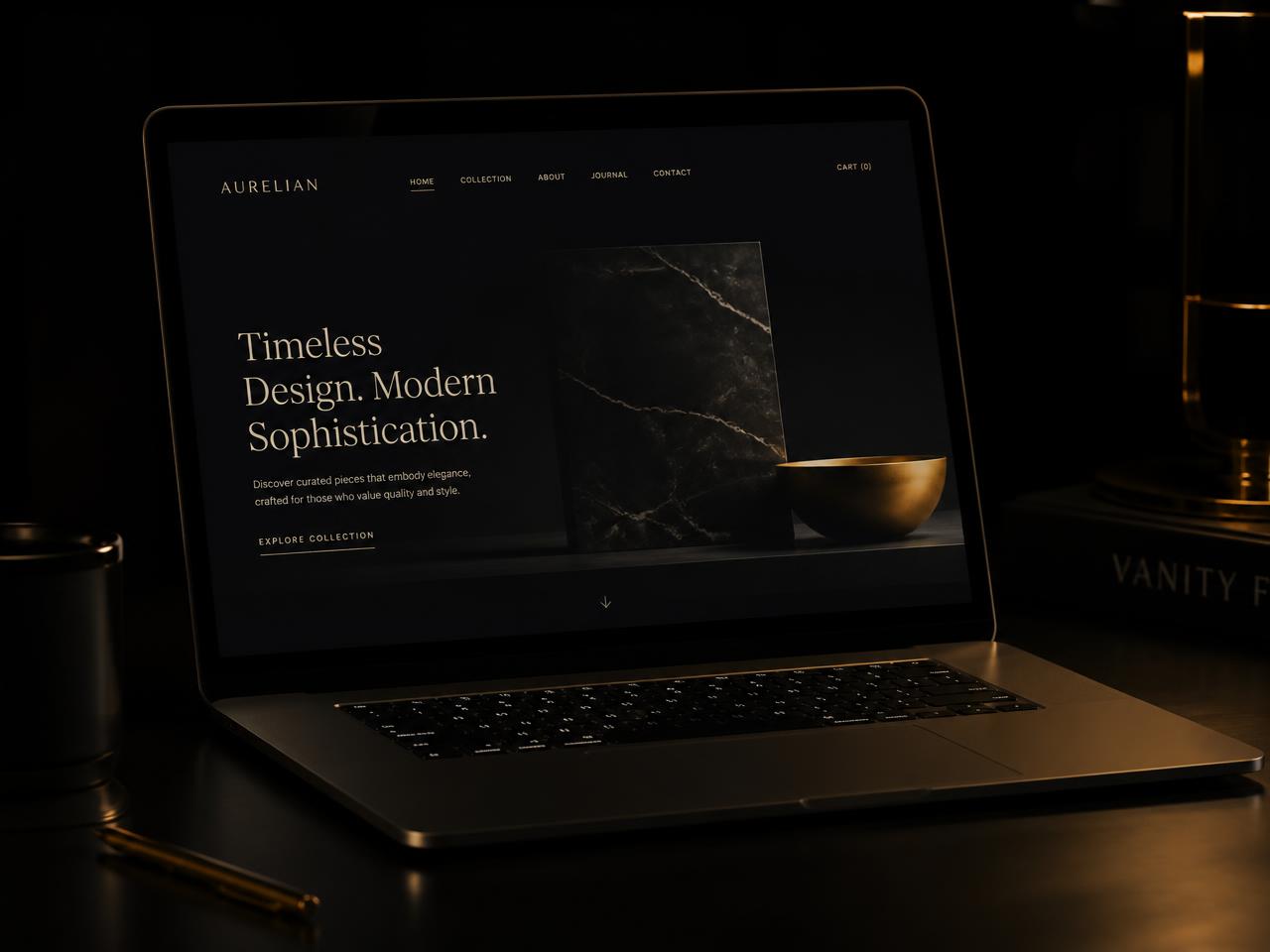 Laptop showing a website built by Mazino Digital for a local business